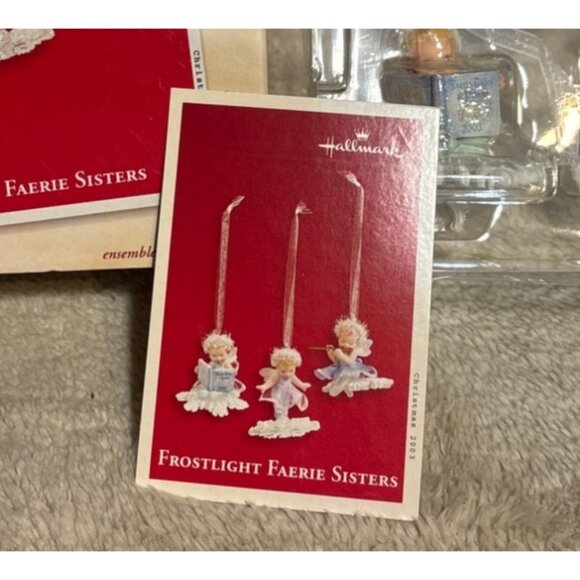 Hallmark Keepsake Ornament Frostlight Faerie Sisters Set Of 3 Christmas 2003 Box - Picture 6 of 7